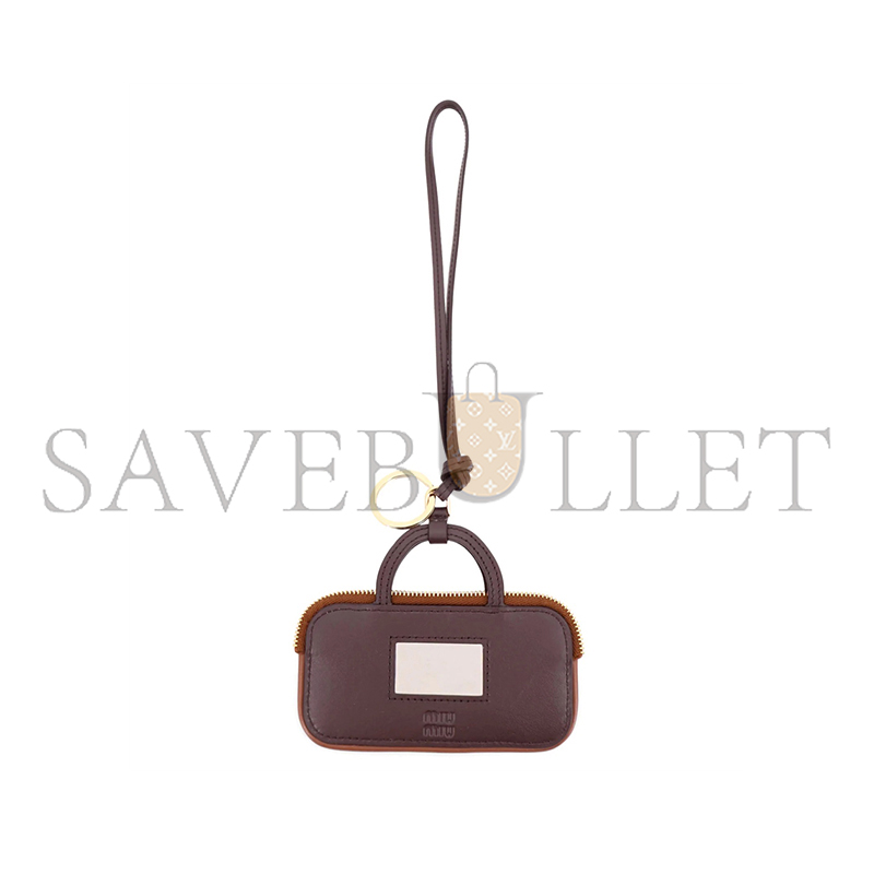 MIU MIU ARCADIE LEATHER BAG CHARM 5TL356 (12*6.5cm)